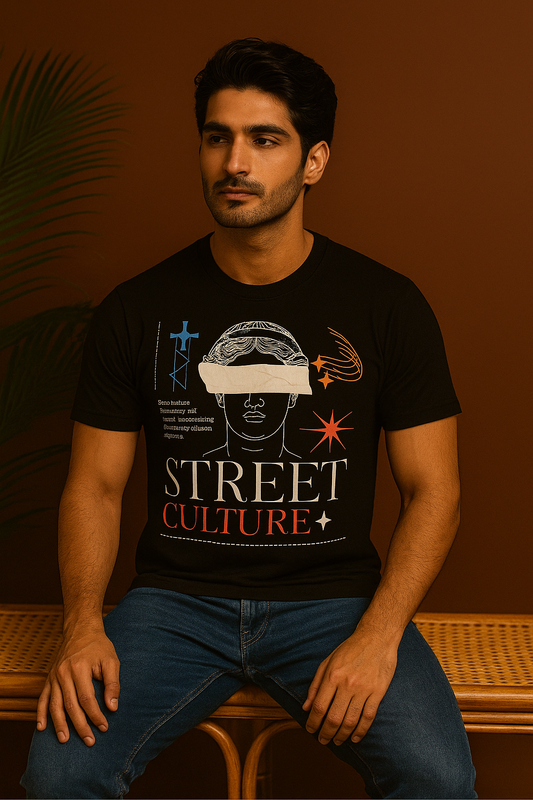 Street Culture” Urban Graphic Tee – Modern Art & Statement Design